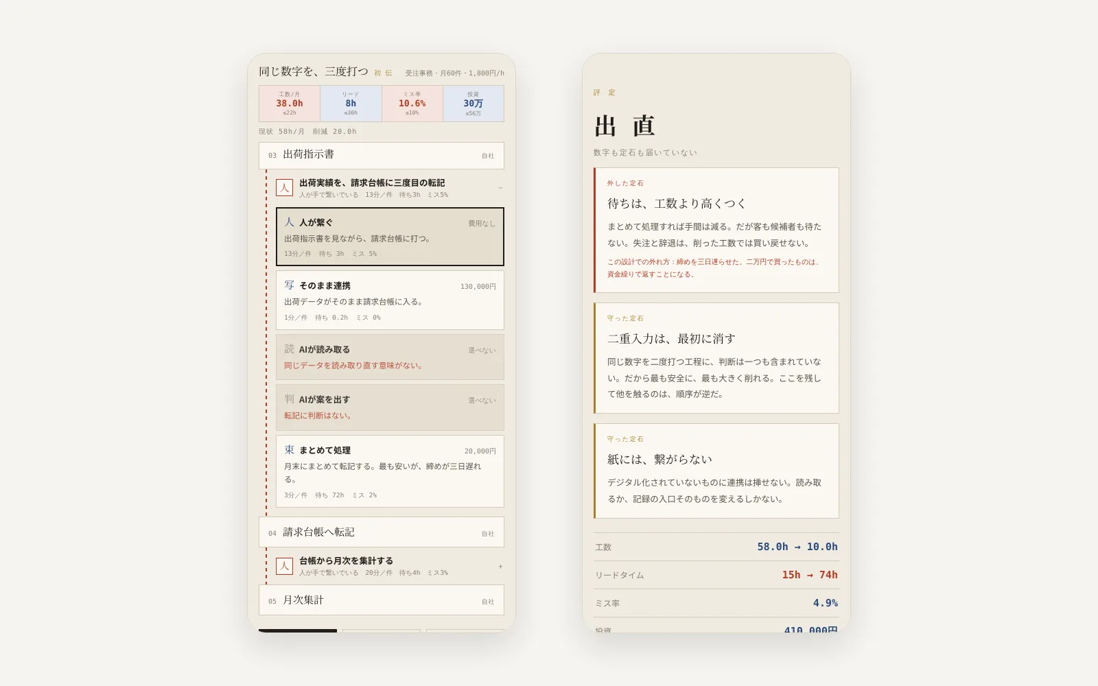 定石（業務自動化を学ぶゲーム）の画面